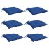Cojines de palets de jardín 6 uds tela Oxford azul 50x50x7