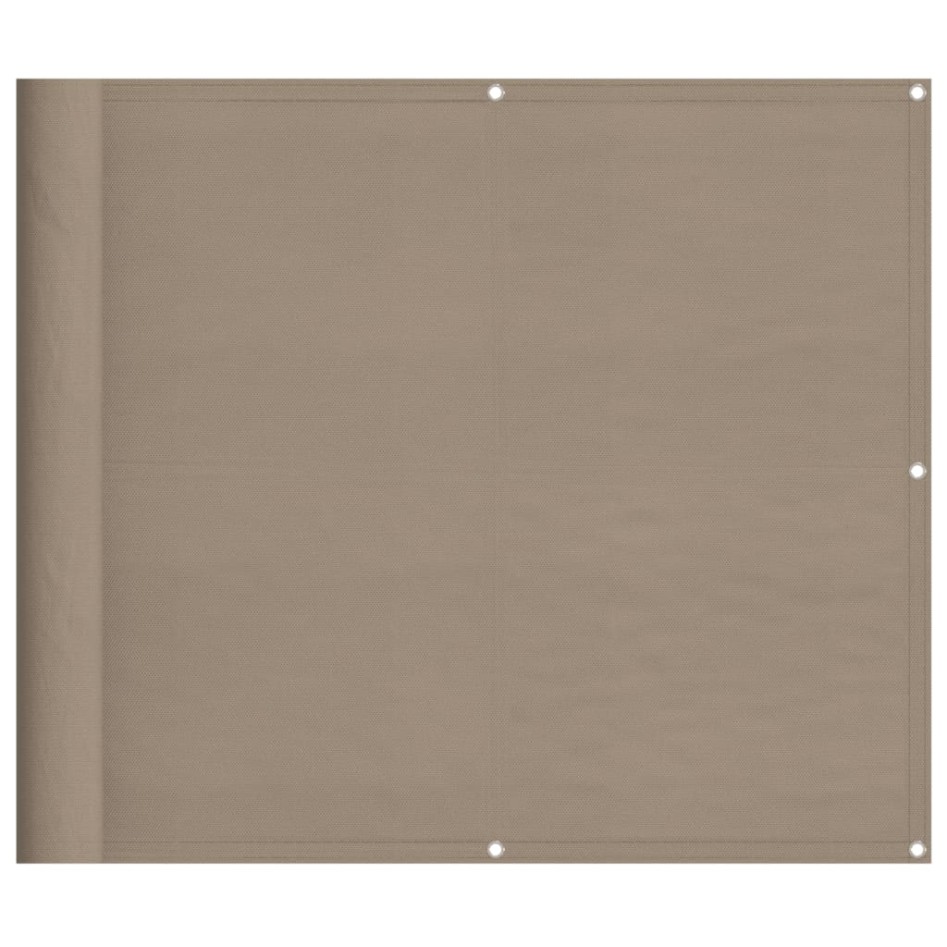 Pantalla de balcón 100% poliéster Oxford taupé 90x1000