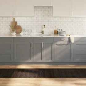 Alfombra rectangular bambú marrón oscuro 60x500