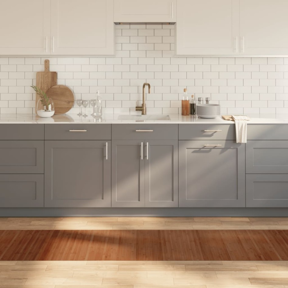 Alfombra rectangular bambú marrón 60x400