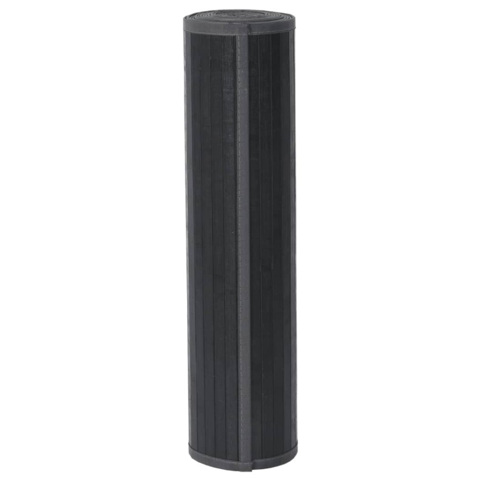 Alfombra rectangular bambú gris 70x500