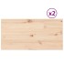 Tablero de mesa rectangular 2 uds madera de pino 90x45x2,5