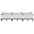 Jardinera con clavijas PP blanco 125x40x28,5