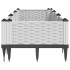 Jardinera con clavijas PP blanco 125x40x28,5