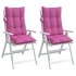 Cojines de silla con respaldo alto 2 uds tela Oxford