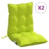 Cojines para silla respaldo bajo 2 uds tela Oxford verde