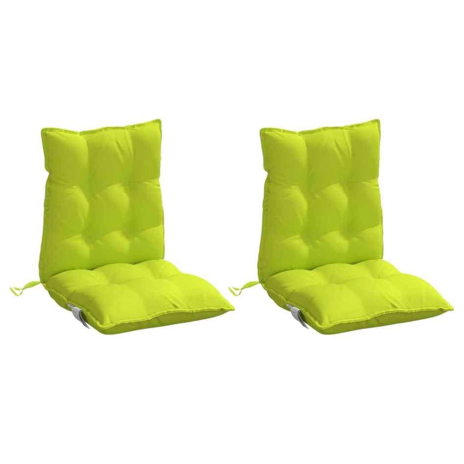 Cojines para silla respaldo bajo 2 uds tela Oxford verde