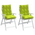 Cojines para silla respaldo bajo 2 uds tela Oxford verde