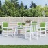 Cojines silla respaldo bajo 4 ud tela verde melange 100x50x4