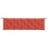 Cojín para banco de jardín tela rojo melange 180x50x7