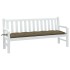 Cojín para banco de jardín tela gris taupe melange 180x50x7