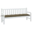 Cojín para banco de jardín tela gris taupe melange 180x50x7 cm