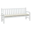 Cojín para banco de jardín tela crema melange 180x50x7 cm