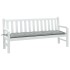 Cojín para banco de jardín tela gris claro melange 180x50x7