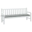 Cojín para banco de jardín tela gris claro melange 180x50x7 cm
