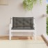 Cojines banco jardín 2 uds tela gris oscuro melange 100x50x7