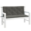 Cojines banco jardín 2 uds tela gris oscuro melange 120x50x7 cm
