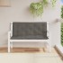 Cojines banco jardín 2 uds tela gris oscuro melange 120x50x7