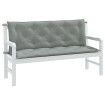 Cojines banco jardín 2 uds tela gris claro melange 150x50x7 cm