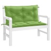 Cojines para banco jardín 2 uds tela verde melange 100x50x7 cm