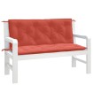 Cojines para banco jardín 2 uds tela rojo melange 120x50x7 cm