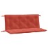 Cojines para banco jardín 2 uds tela rojo melange 120x50x7