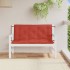 Cojines para banco jardín 2 uds tela rojo melange 120x50x7