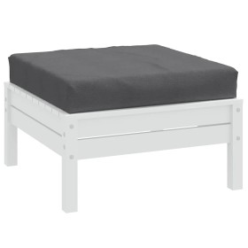 Cojín para sofá palets tela gris antracita melange 60x60x10