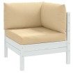 Cojines para sofá de palets 3 uds tela beige melange