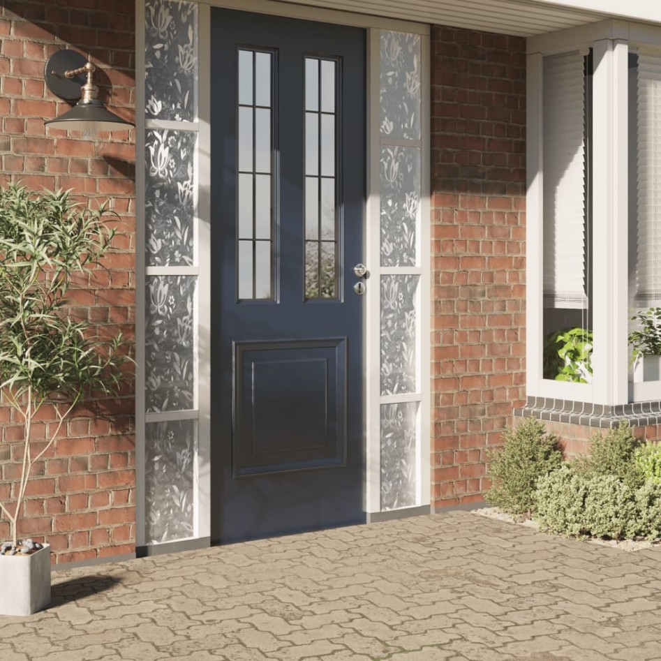 Láminas de ventana esmerilada 2 uds PVC patrón de