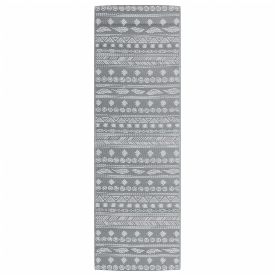 Alfombra exterior ARAKIL PP gris 80x250