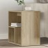 Mesa auxiliar de madera contrachapada color roble 50x30x50
