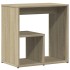Mesa auxiliar de madera contrachapada color roble 50x30x50
