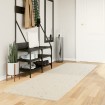 Alfombra de pelo largo moderna crema 80x250 cm