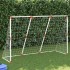 Portería de fútbol con balones 2 en 1 blanco 184x64x124