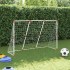 Portería de fútbol con balones 2 en 1 blanco 184x64x124