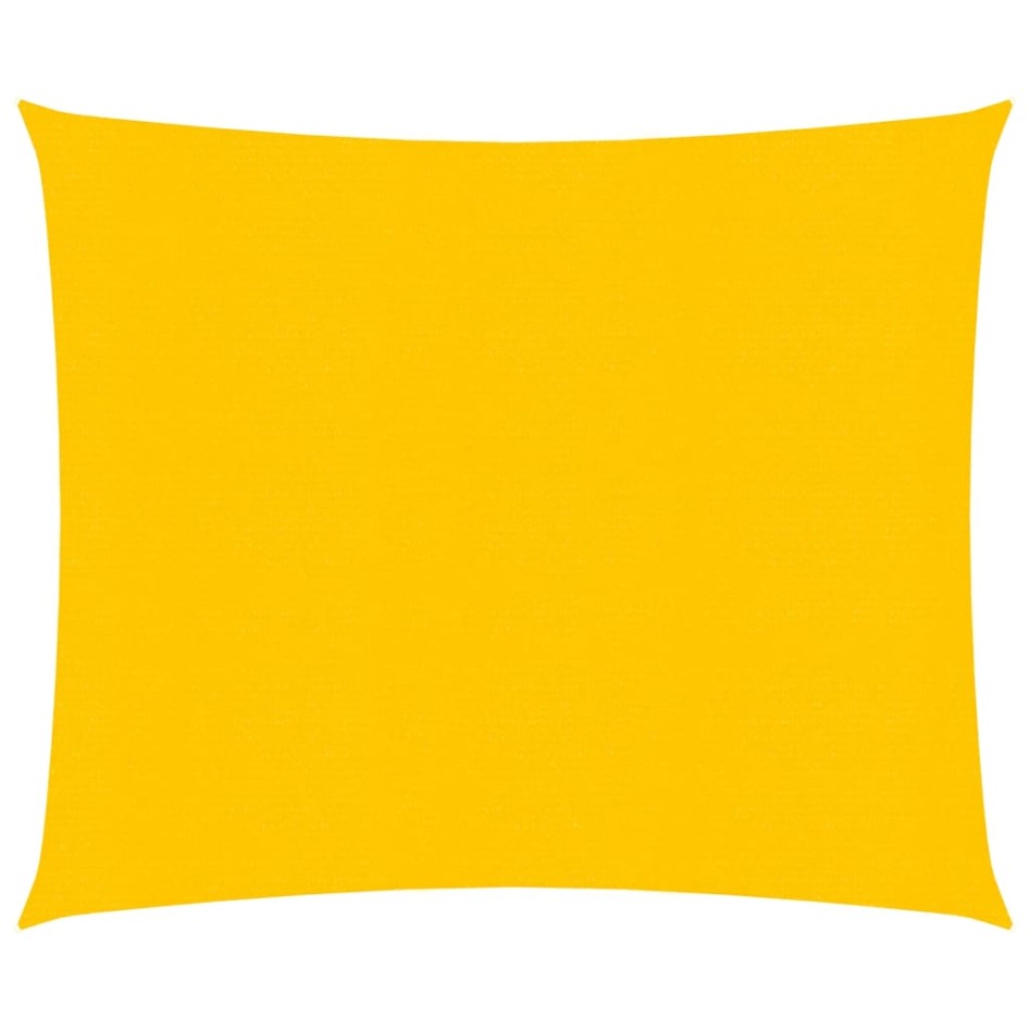 Toldo de vela cuadrado HDPE amarillo 160 g/m² 4x4