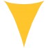 Toldo de vela triangular HDPE amarillo 160 g/m² 4x5x5