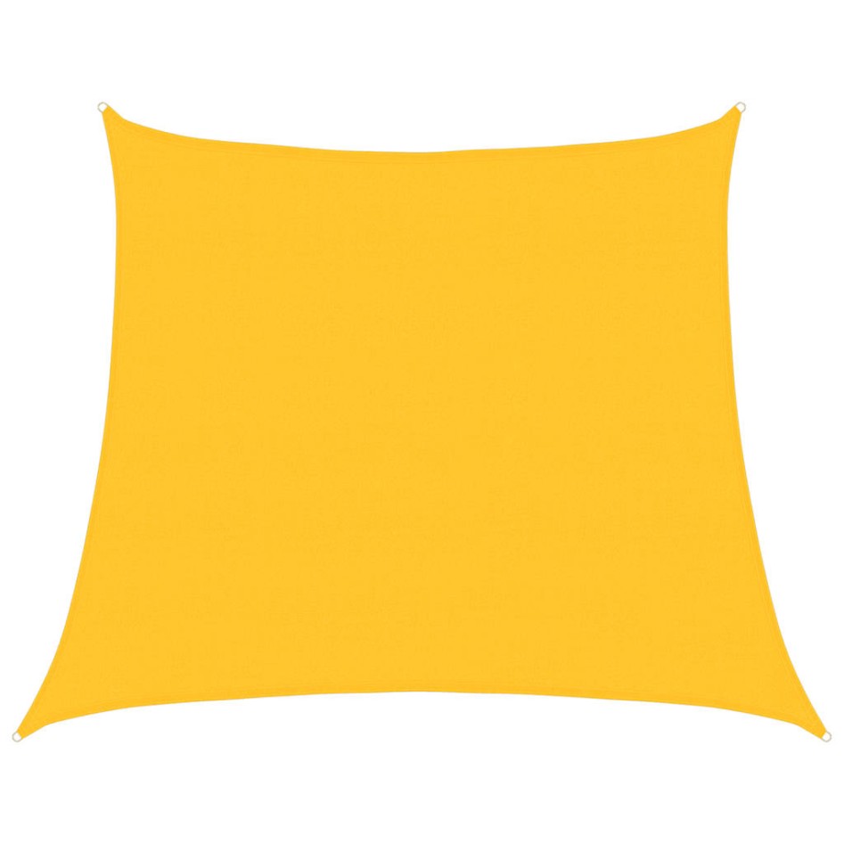 Toldo de vela trapecio HDPE amarillo 160 g/m² 4/5x4