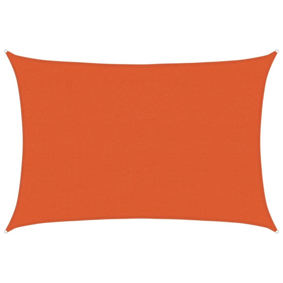 Toldo de vela rectangular HDPE naranja 160 g/m² 4x5