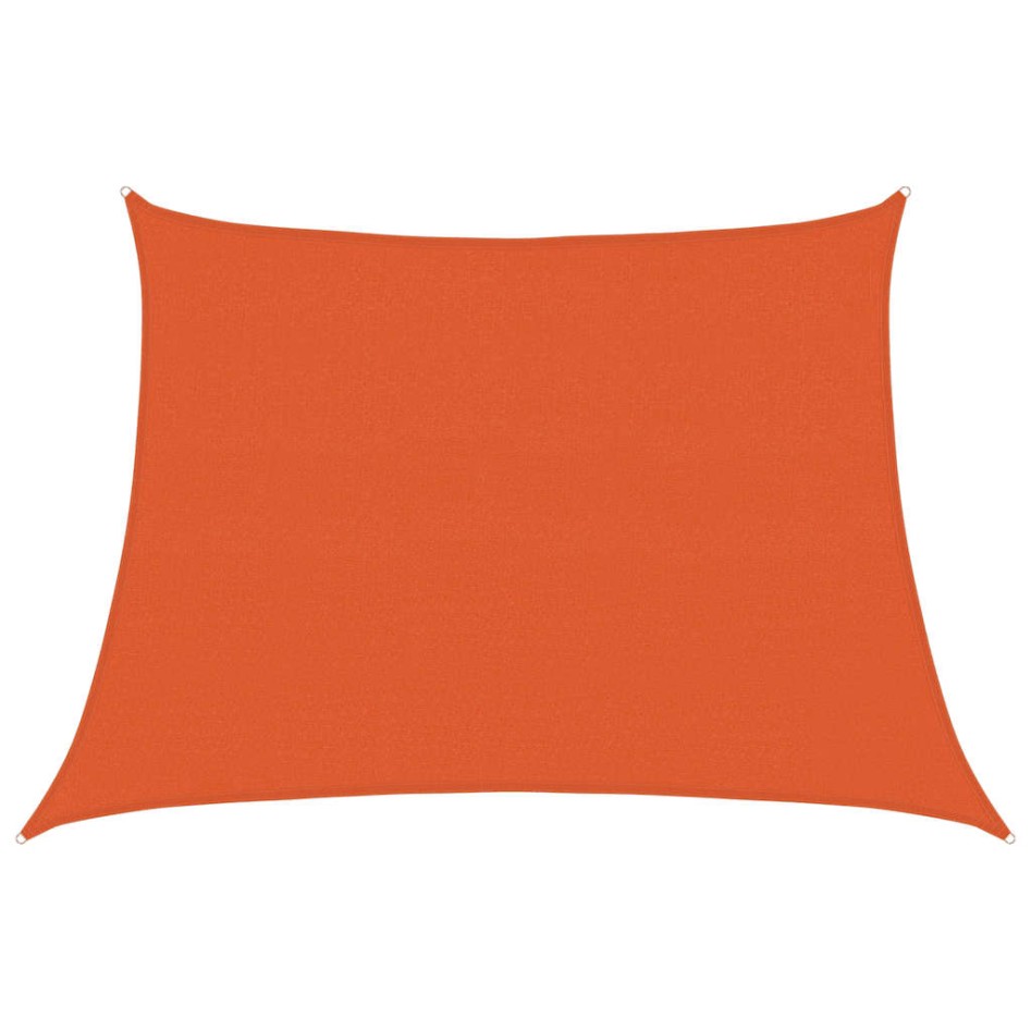 Toldo de vela trapecio HDPE naranja 160 g/m² 4/5x3