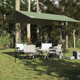 Lona de camping impermeable verde 400x294