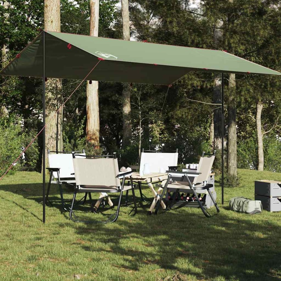 Lona de camping impermeable verde 400x294