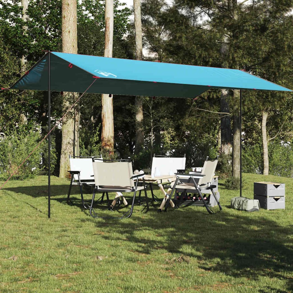 Lona de camping impermeable azul 500x294