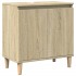 Armario de lavabo madera contrachapada roble Sonoma 58x33x60