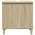 Armario de lavabo madera contrachapada roble Sonoma 58x33x60