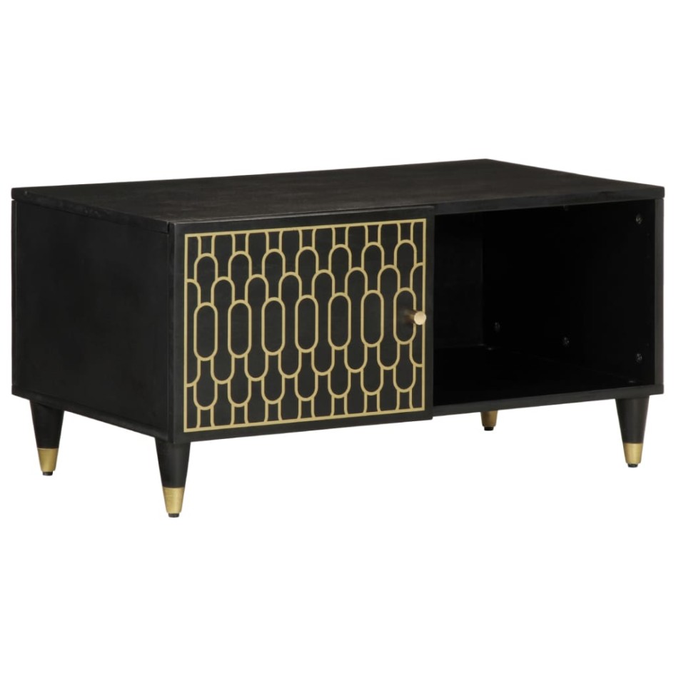 Mesa de centro de madera maciza de mango 80x50x40