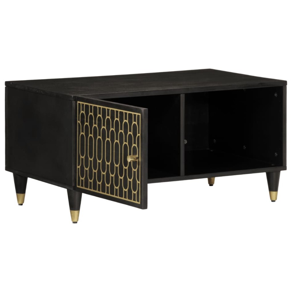 Mesa de centro de madera maciza de mango 80x50x40