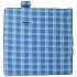 Manta de picnic plegable terciopelo a cuadros azul 200x200