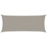 Toldo de vela rectangular HDPE gris claro 160 g/m² 2x5